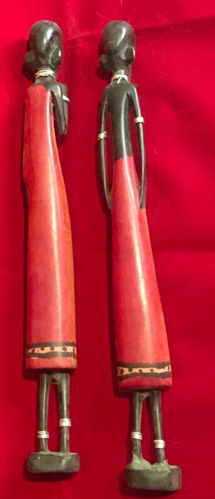 Pair African Tribal figurines