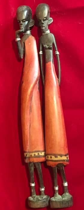 Pair African Tribal figurines