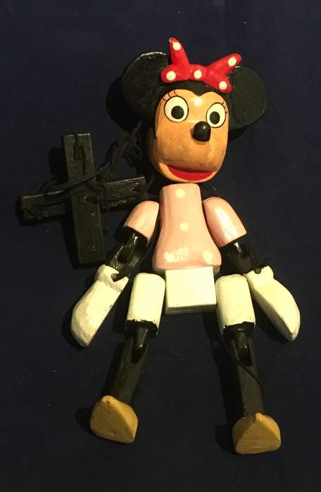 Minnie Mouse 1930s wood puppet