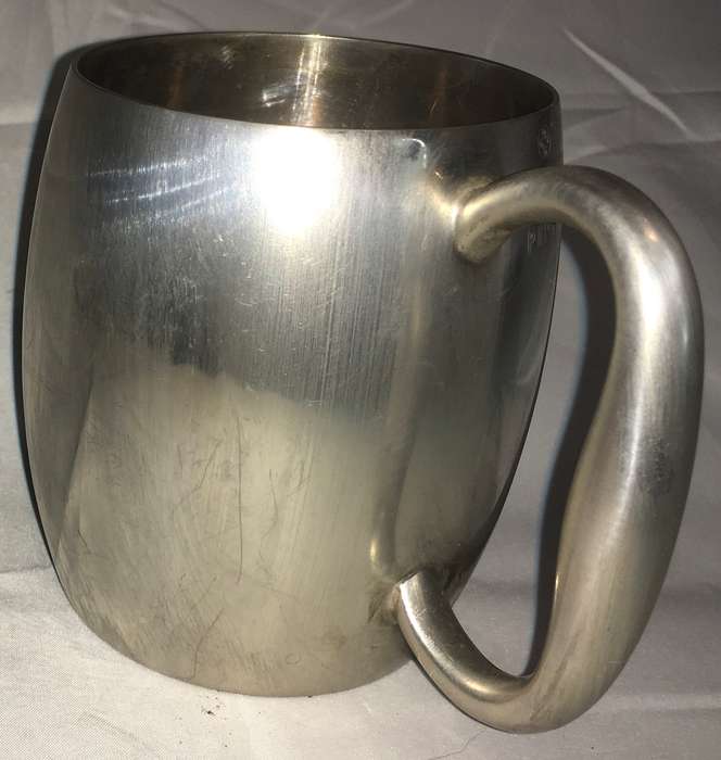 E and Company 1947 silver plated pint tankard - nr 37449