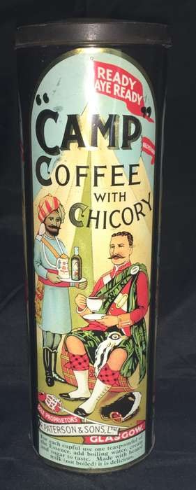 R Patterson and Sons Ltd Camp Coffee tin. Vintage