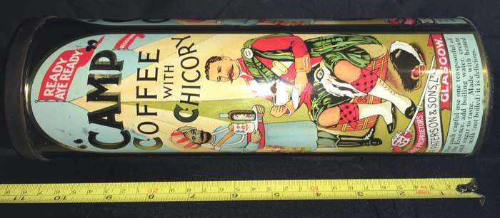 R Patterson and Sons Ltd Camp Coffee tin. Vintage