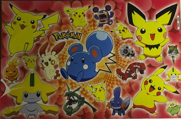 Pokemon TWC 390 A4 sticker page