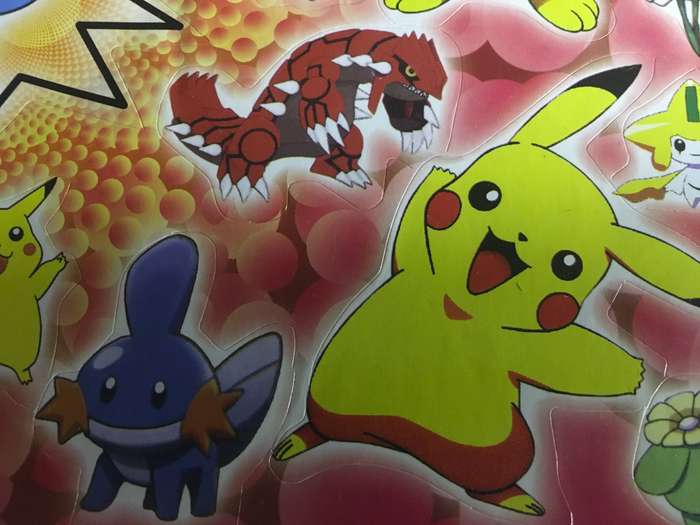 Pokemon TWC 390 A4 sticker page
