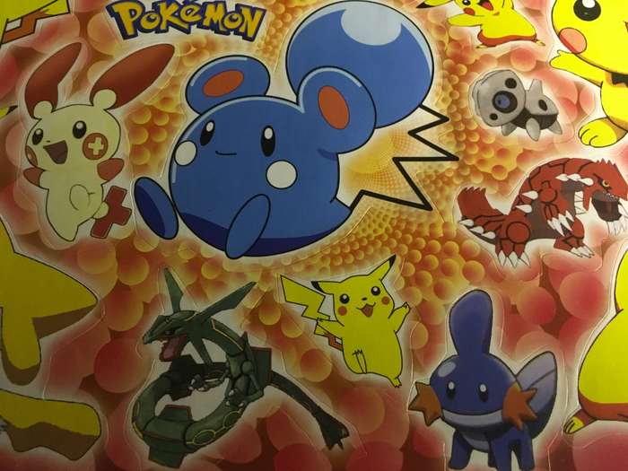 Pokemon TWC 390 A4 sticker page
