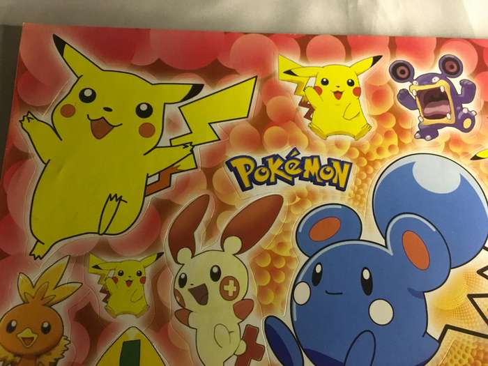 Pokemon TWC 390 A4 sticker page