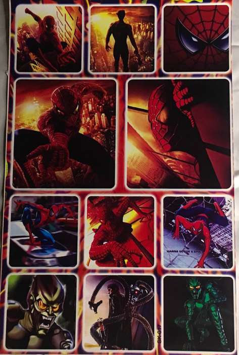 Spider Man and Green Goblin A4 sticker page