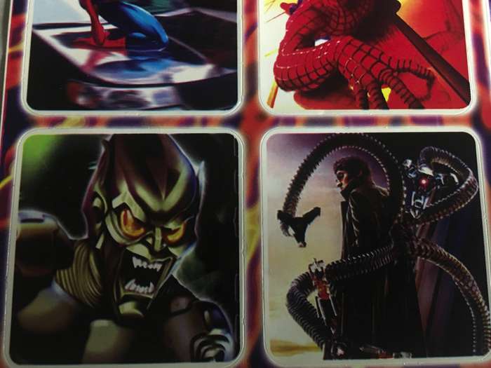 Spider Man and Green Goblin A4 sticker page