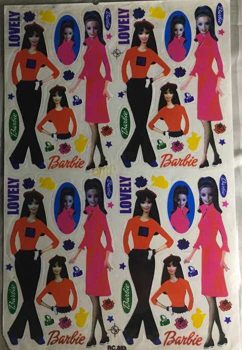 Barbie Lovely Vintage stickers A4 page