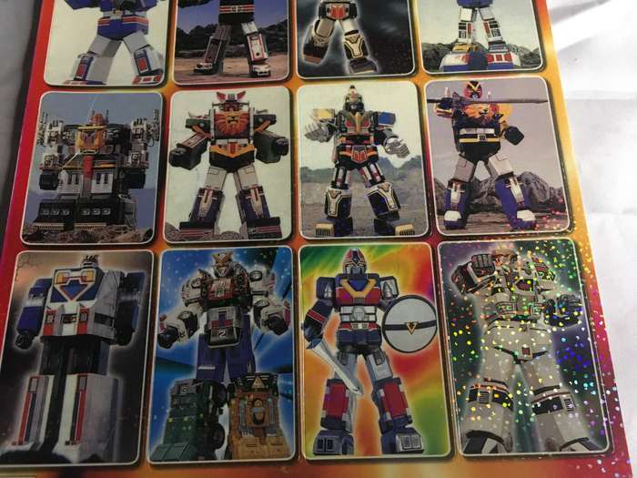Megazord A4 page of stickers. Vintage