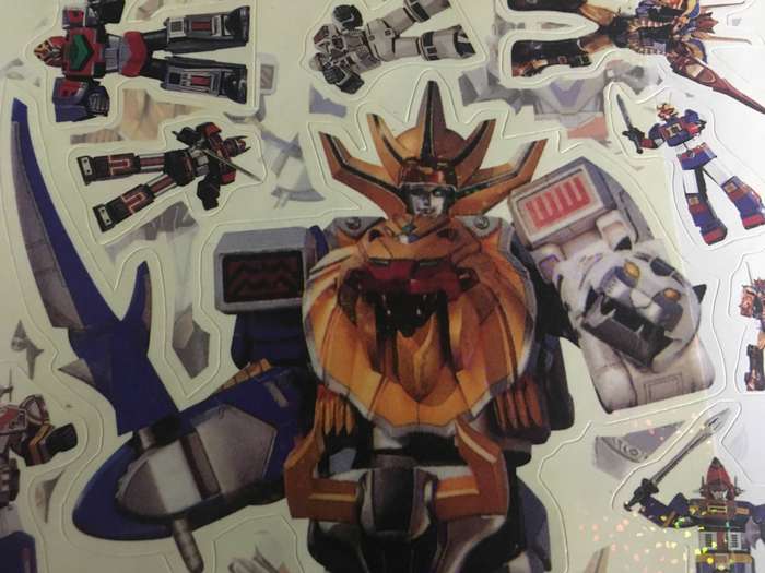 Gaoking Power Rangers. Wild Force Megazord A4 vintage sticker page TSS 1501