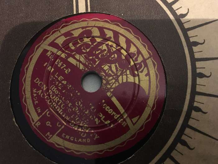 Eclipse Eight Inch Record. Don Puerto Novelty Accordion Band - 1935. 78 rpm Record.