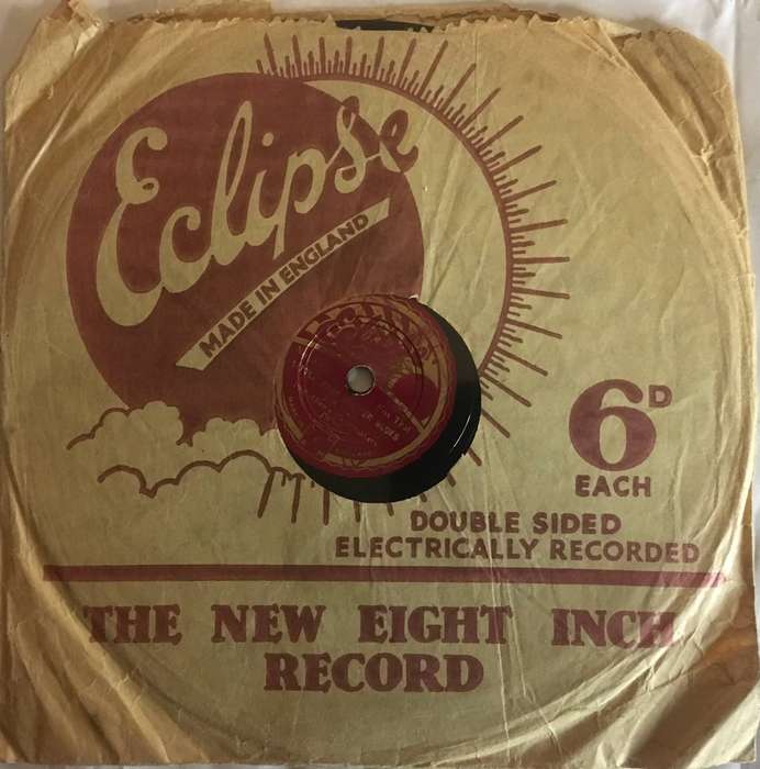 Eclipse Eight Inch Record nr 342.  Paul Mills and his Merrimakers.. 78 rpm. 1930s