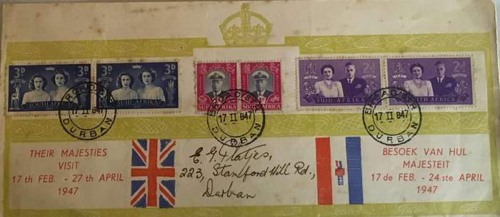 1947 Royal visit to South Africa. King George VI Queen Elizabeth