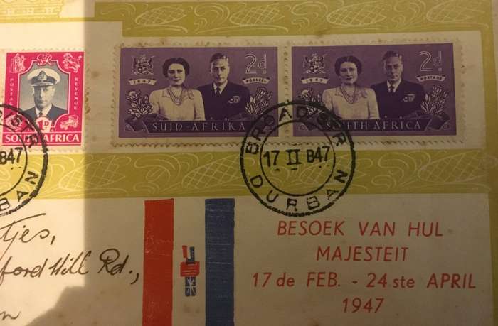 1947 Royal visit to South Africa. King George VI Queen Elizabeth