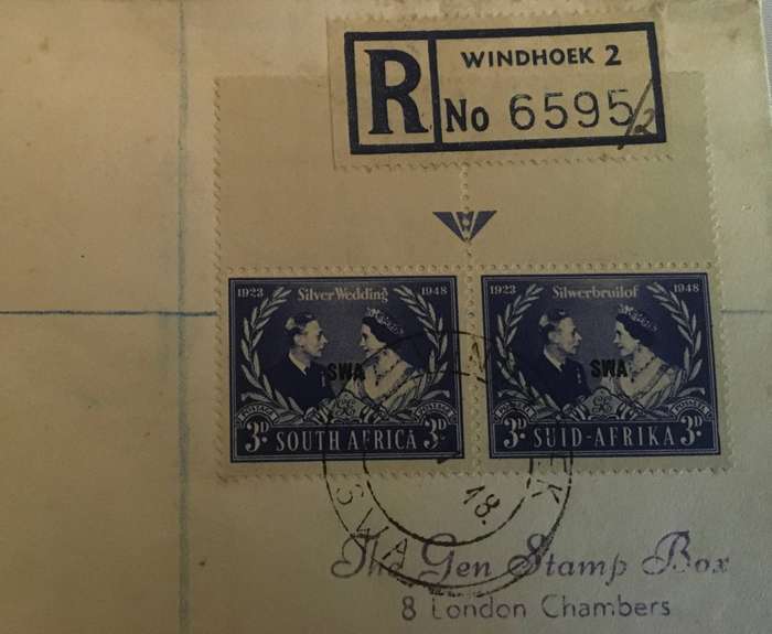 1948 South Africa FDC Silver Wedding of Their Majesties the King and Queen 26 April 1948