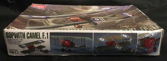 Sopwith Camel F1 1:32 model plane hobby model kit by Academy.