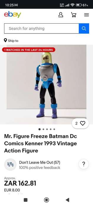 Batman Mr Freeze Vintage figure for sale