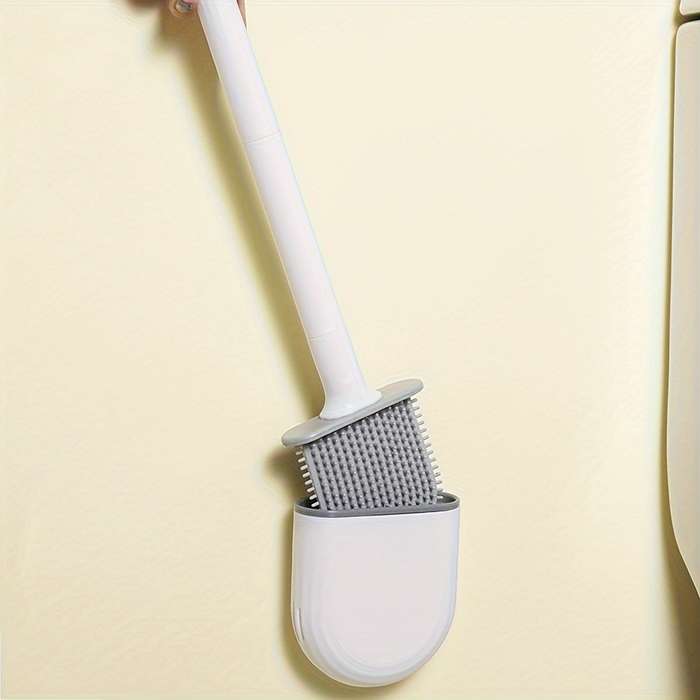 1pc Easy-Clean Silicone Toilet Brush