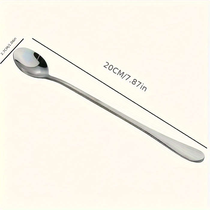 8-Piece Stainless Steel Long Handle Spoon Set