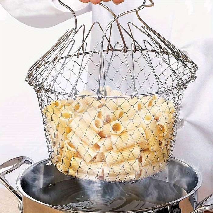 Stainless Steel Folding Fry Basket