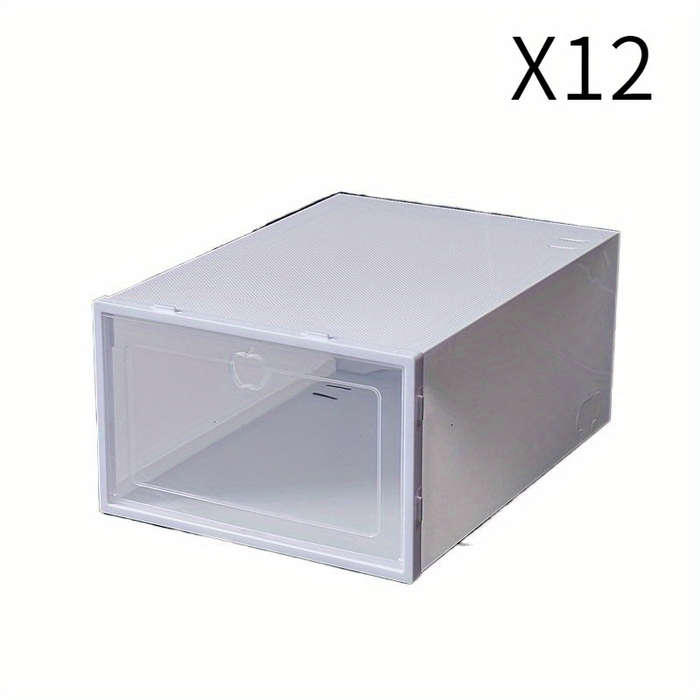 12 Plastic Shoe Storage Boxes