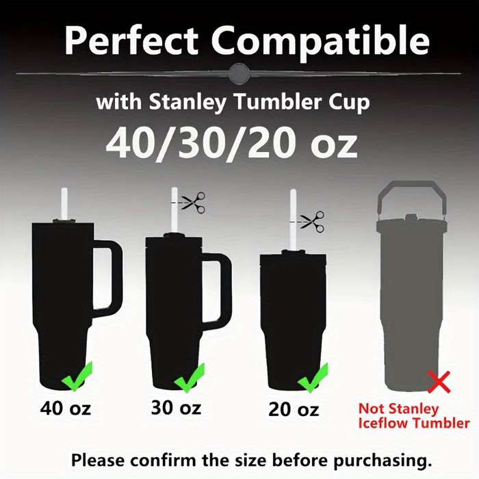 3 Reusable Transparent Straws With Cleaning Brushes