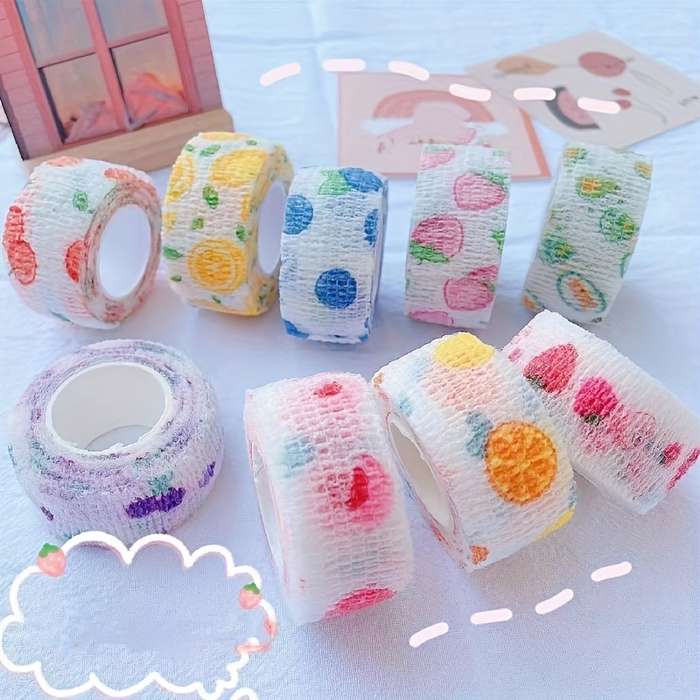 3pcs Random Multicolor Mixed Non-Woven Self-Adhesive Bandage