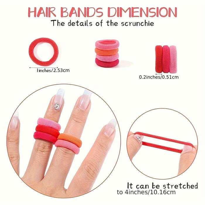 100pcs Woven Polyester Hair Bands