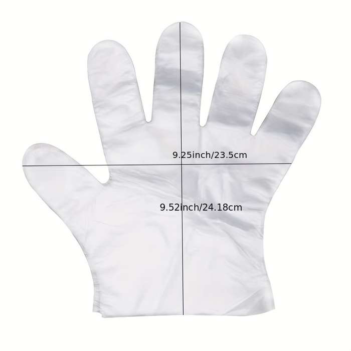 100pcs Disposable Plastic Gloves