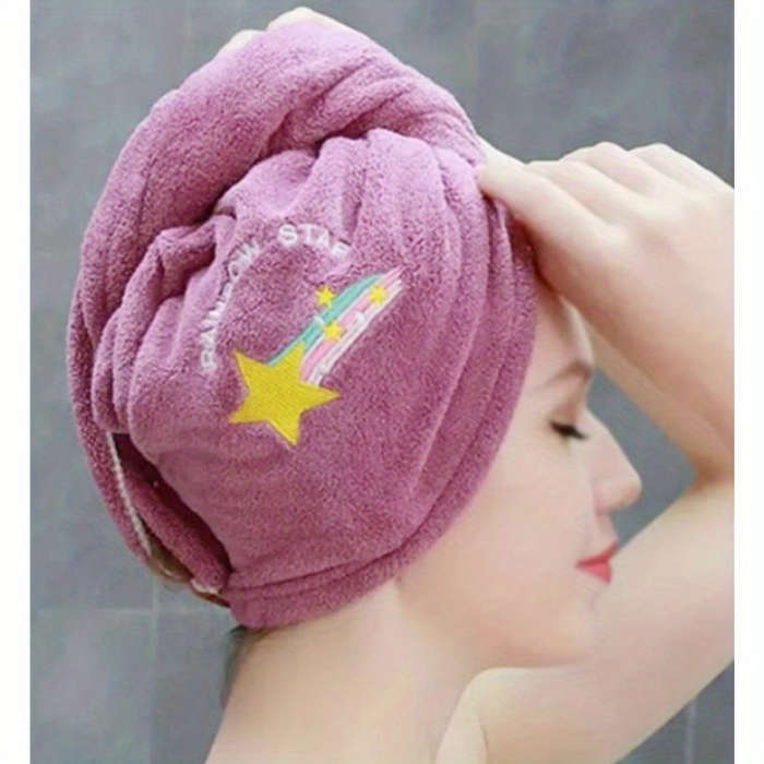 Ultra-Soft Microfiber Hair Towel Wrap - Quick Dry, Super Absorbent