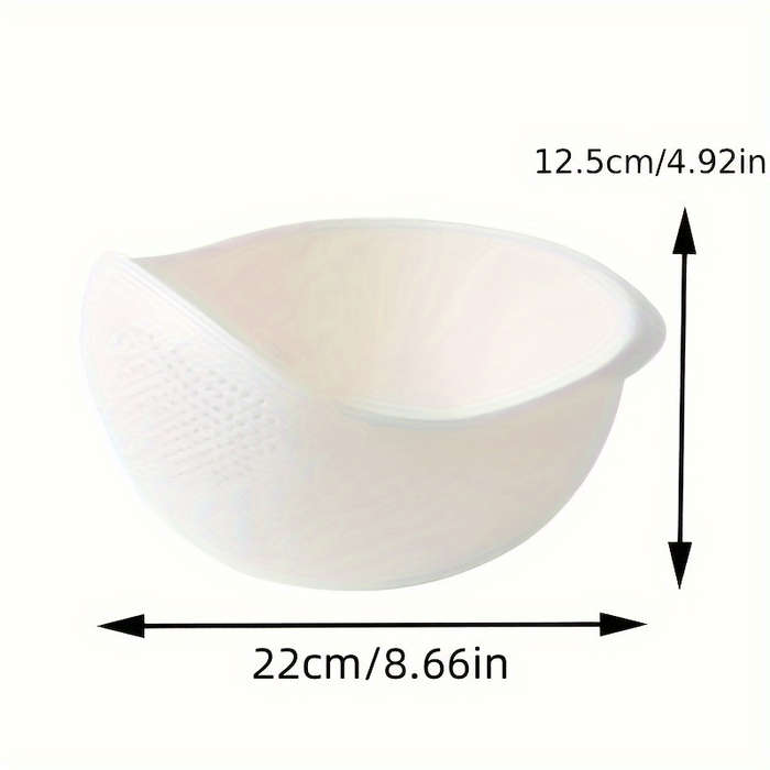 1pc, Plastic Rice Washing Bowl With Strainer