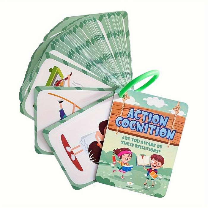50 Cards My Daily Routine Action Verbs Flash Cards Educational Flash