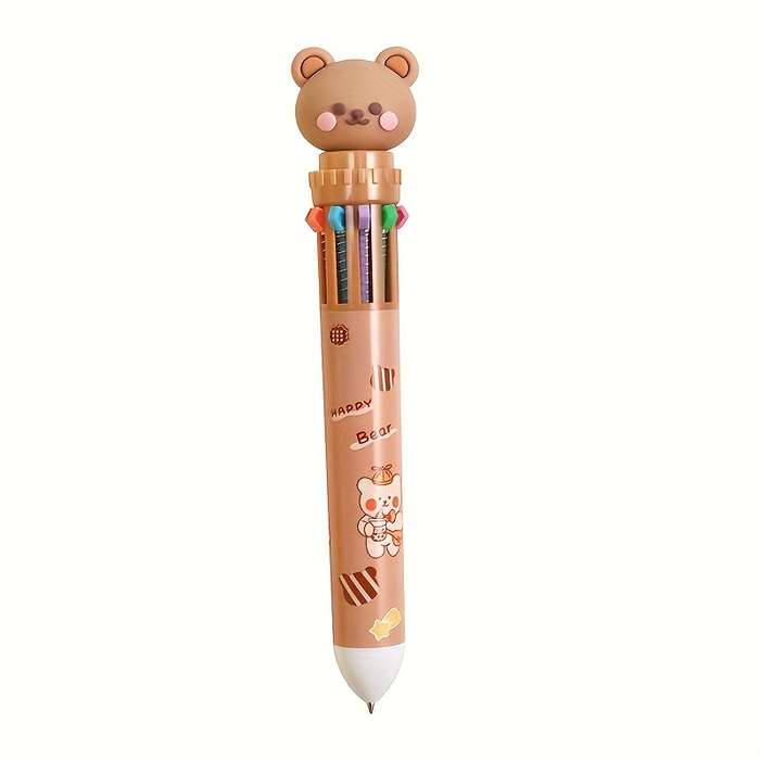 1 10-Color Cute Cartoon Panda Ballpoint Pen