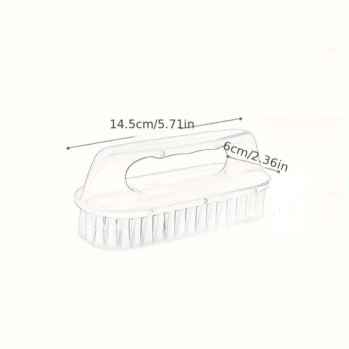 1pc Multi-Functional 3-Sided Soft Bristle Laundry Brush With Long Handle