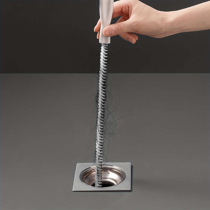 Drain Clog Remover Tool, Flexible Sink Snake Brush