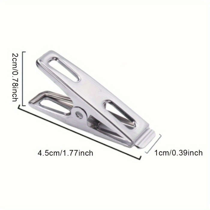 20pcs Durable Stainless Steel Clothespins Set
