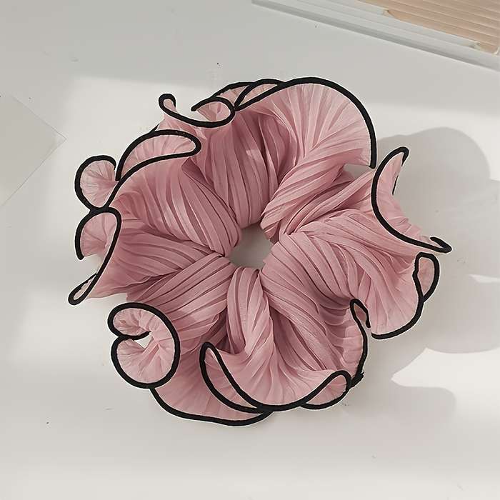 4pcs Elegant Fabric Hair Ties With Tassel Design