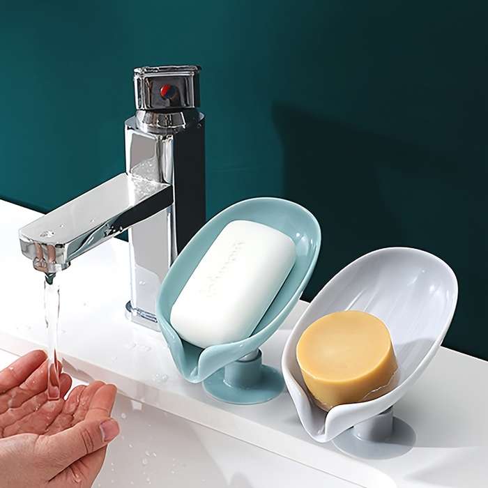 Elegant For Lotus Leaf Soap Dish - Self-Draining