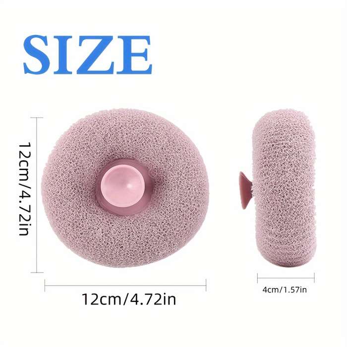 Exfoliating Shower Brush With Suction Cup - Massage Bath Sponge Bal