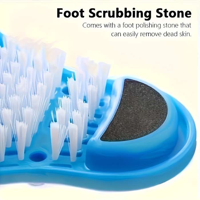 Soothing, Easy-Clean Foot Scrubber & Massager Slippers