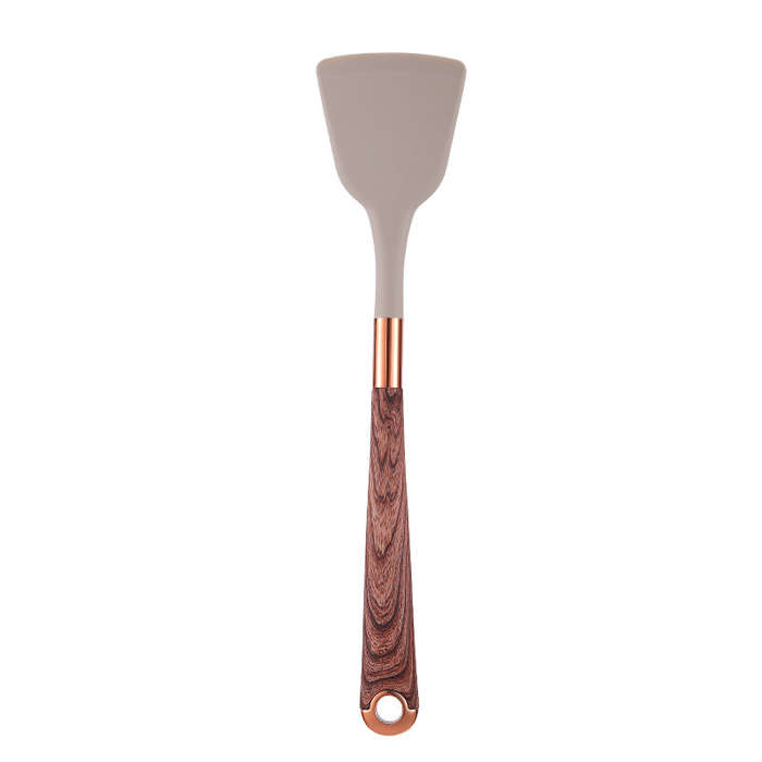 1pc Premium Silicone Spatula Set With Wood Grain Handle - Heat