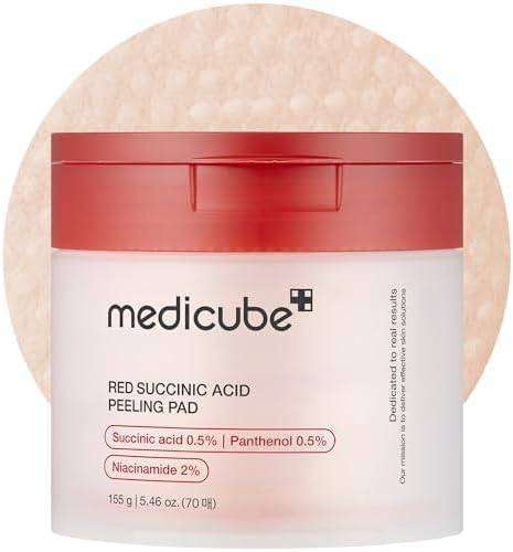Medicube Red Succinic Acid Peeling Pad, 155g, with Panthenol and Niacinamide