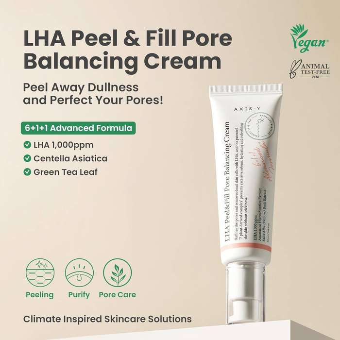 AXIS-Y LHA Peel & Fill Pore Balancing Cream - Korean Skincare