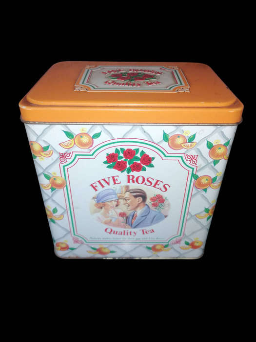 3 x Vintage 5 Roses Tin Containers