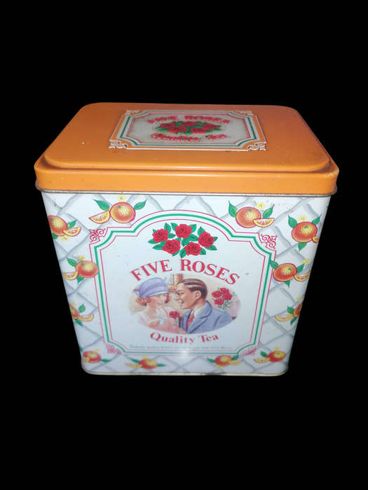 3 x Vintage 5 Roses Tin Containers