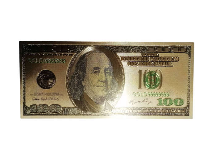 24k Gold Plated 100$ Bill