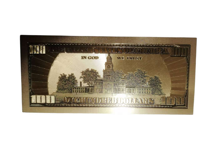 24k Gold Plated 100$ Bill