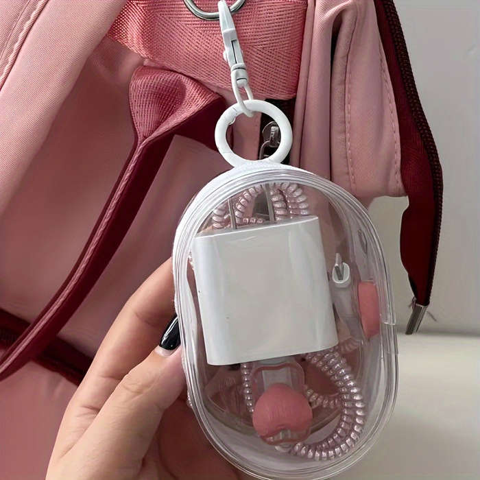 1pc Portable Pvc Cable Organizer Box