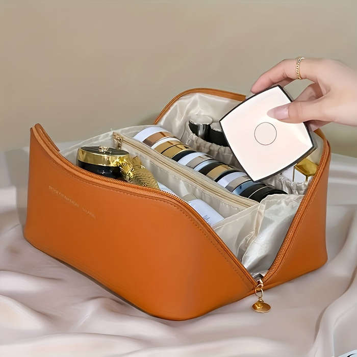 Fashion Faux Leather Pillow Makeup Bag
